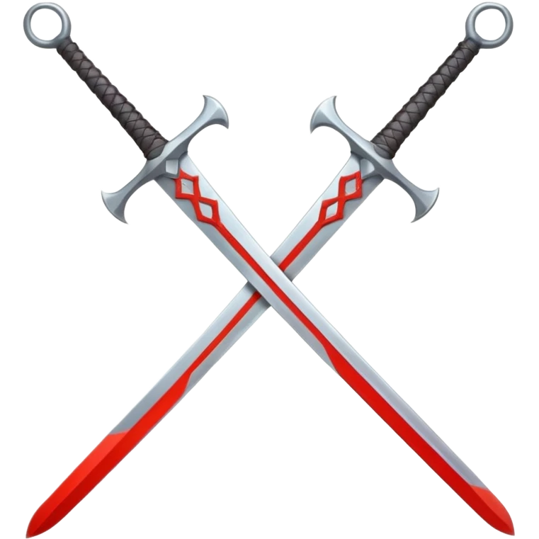 sword with silver blade and detailed crossguard emoji