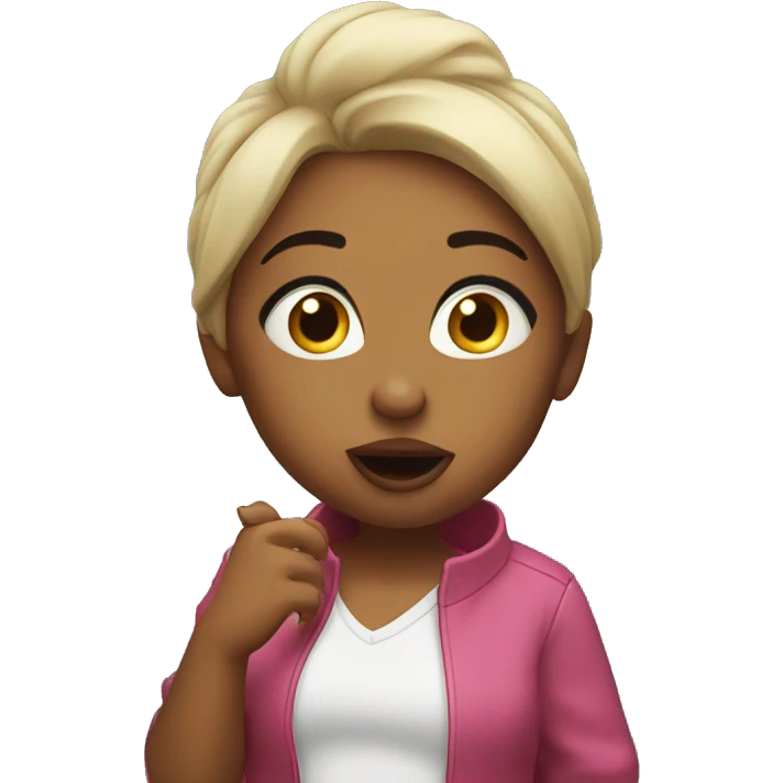 Nadia blowing a kiss emoji