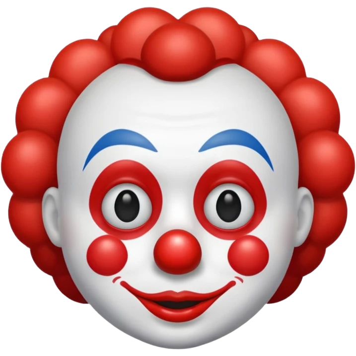 a person wearing a clown nose emoji
