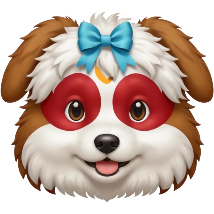 dog with head ribbon emoji