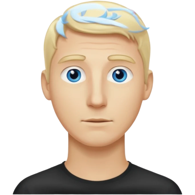 Make me a white man woth blonde hair that has an extra long neck emoji