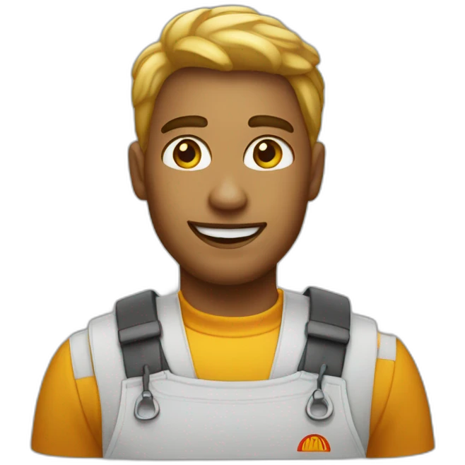 McDonald's employee, artist emoji