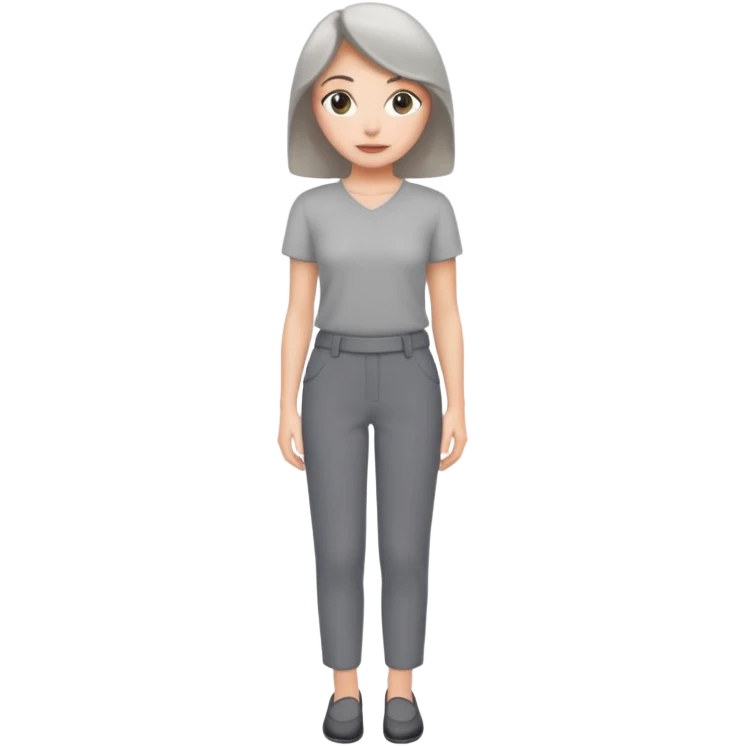 grey trousers female emoji