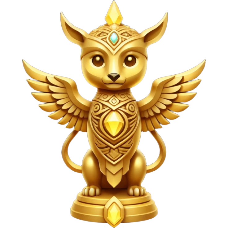 fantasy magic golden totem low poly emoji
