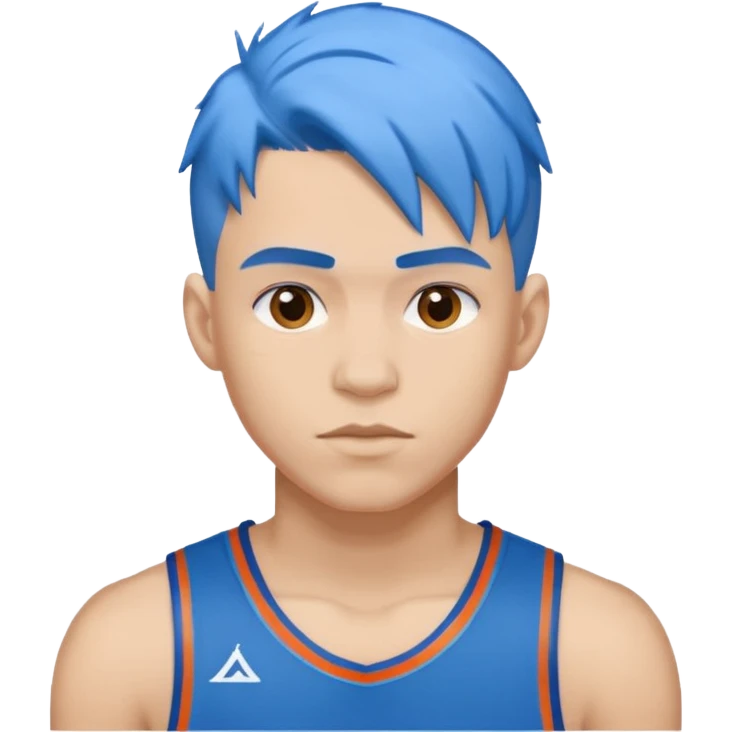 basketball player with blue hair emoji