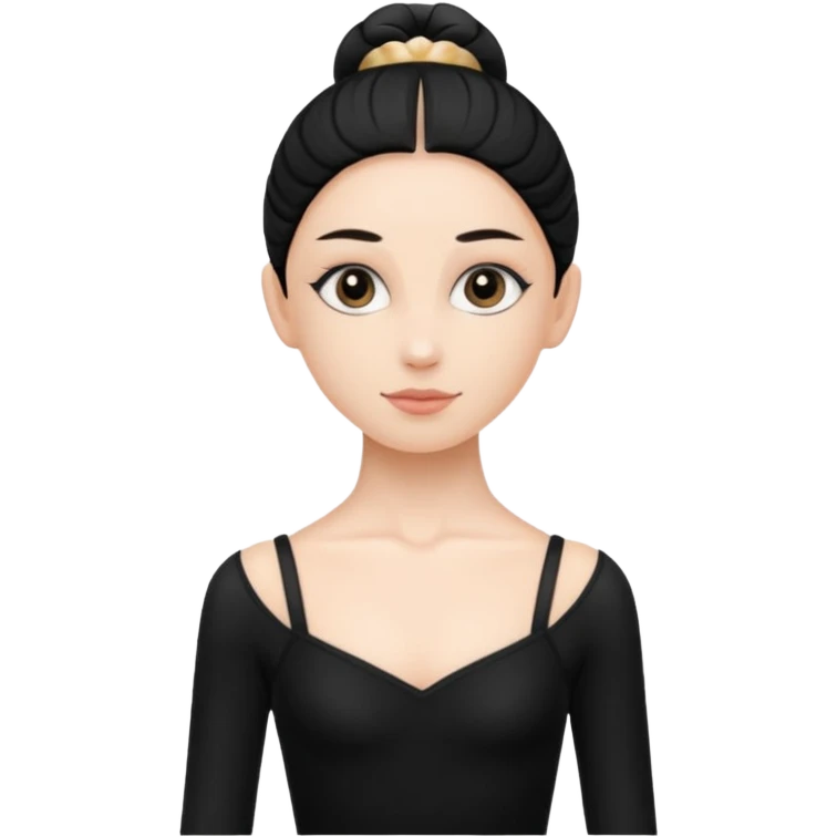 Ballet dancer, black clothes emoji