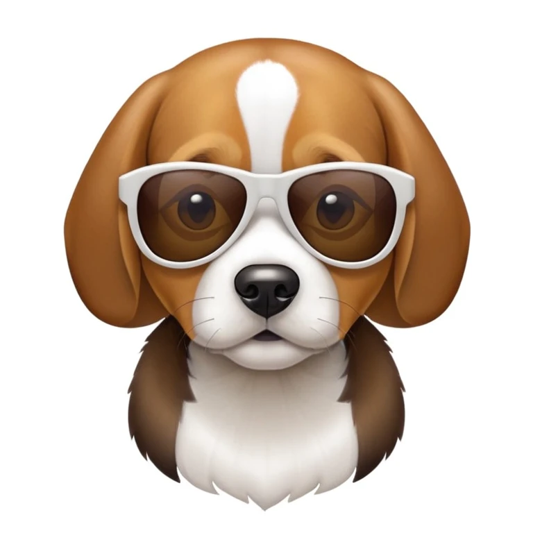 Beagle with sunglasses iphone emoji  emoji
