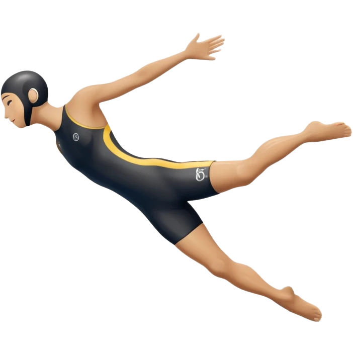 An icon showing a diver captured mid-air in a graceful pose above a pool, with a diving board behind and water below. Splash trails and motion lines emphasize precision and elegance. Transparent background highlights the beauty and focus of competitive diving. emoji