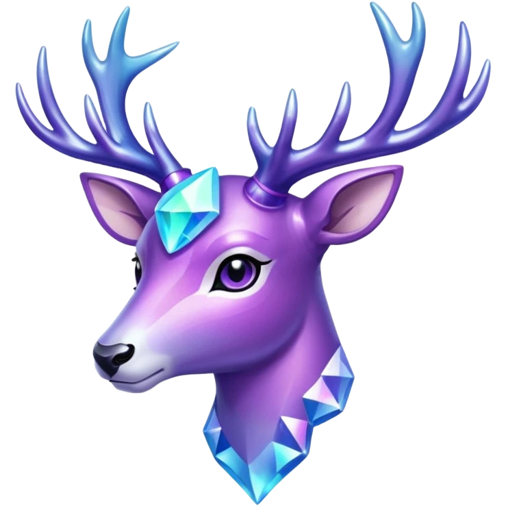 glitter purple and cian pokemon crystal deer emoji