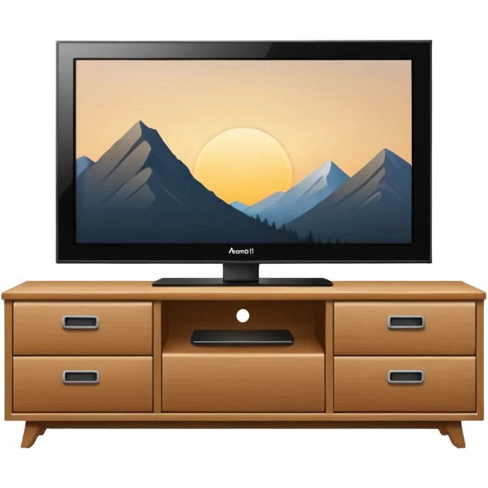 modern tv on a cupboard emoji