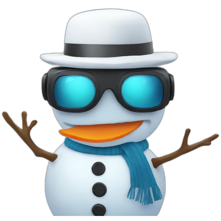 snowman in vr headset emoji