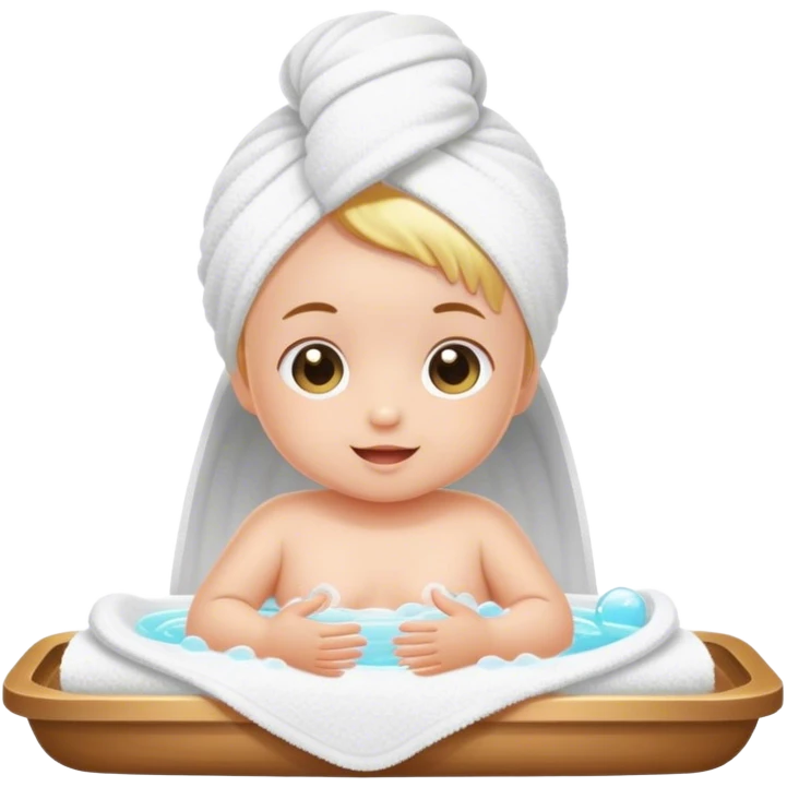 Baby spa day  emoji