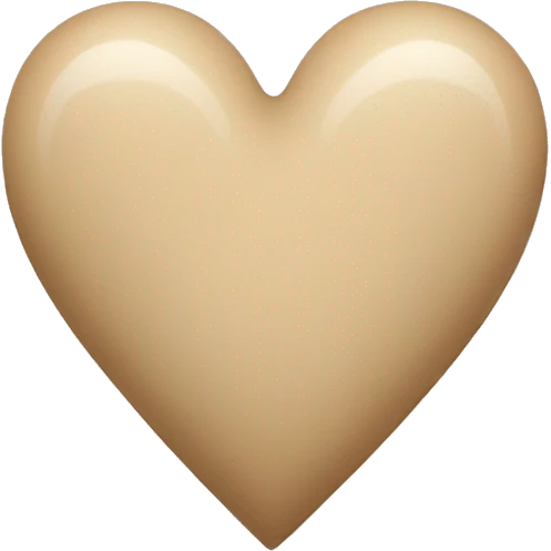 beige heart emoji