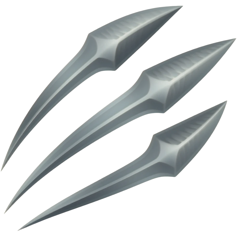 ripping claw marks vector from top right to bottom left - NO BACKGROUND emoji