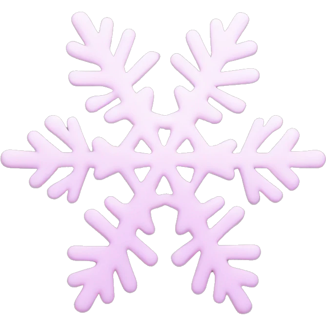 pastel pink snowflake  emoji