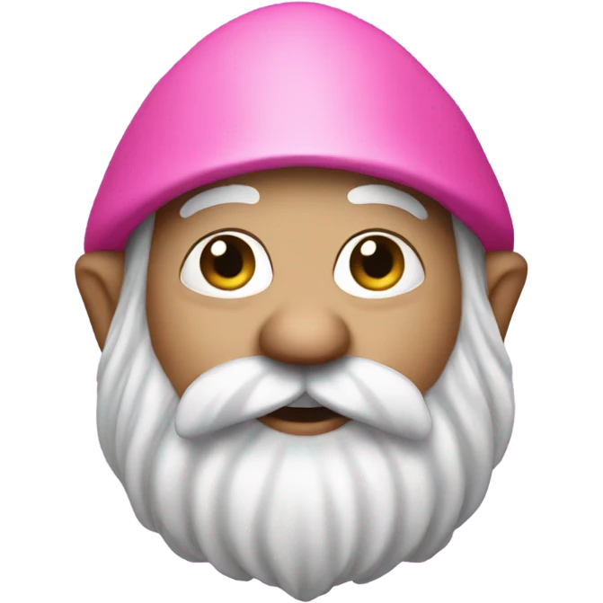 A gnome with a pink fly squatter  emoji