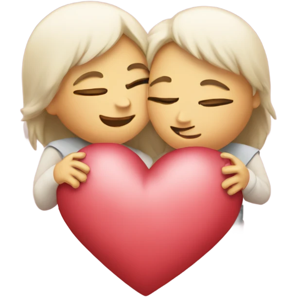 heart hugging heart emoji
