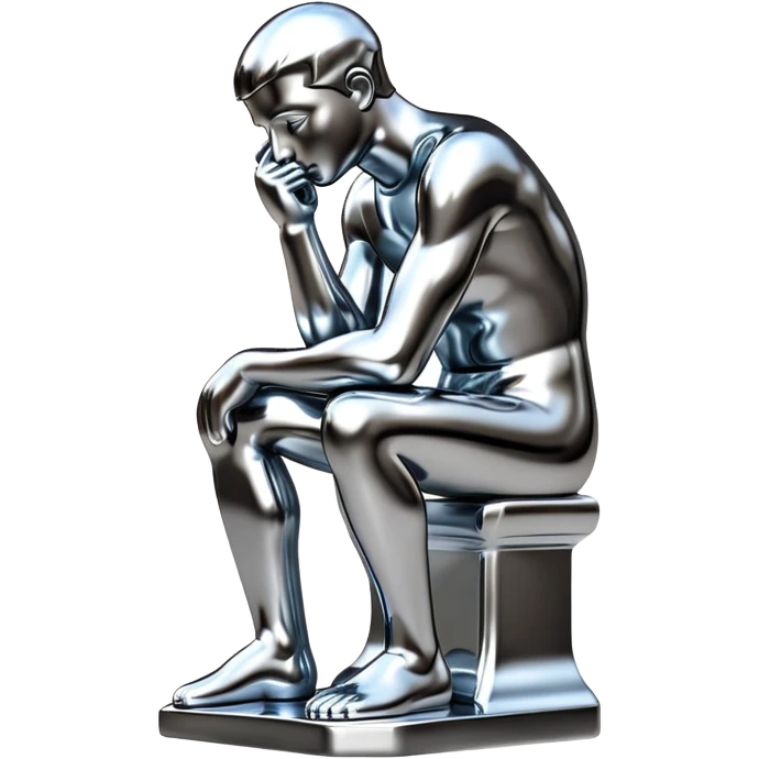 sorayama The Thinker sculpture emoji