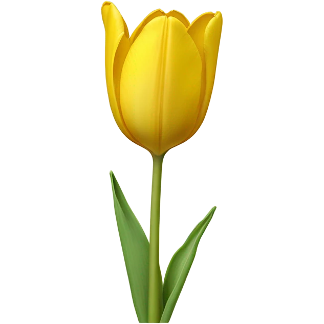 A yellow tulip ￼ emoji