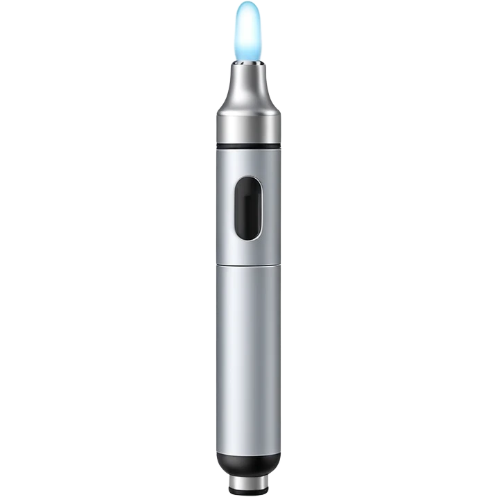 sleek vape pen emitting a small puff of vapor emoji