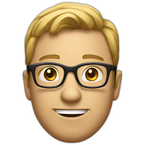 It man with glasses emoji