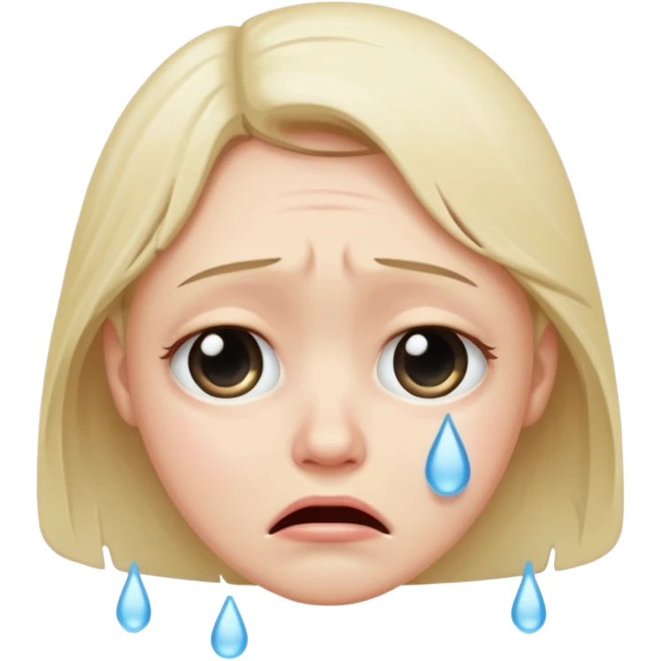 Crying sad face emoji