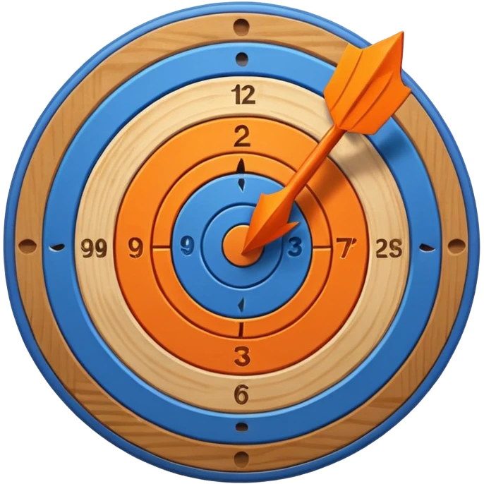 blue target with orange arrow in the center emoji