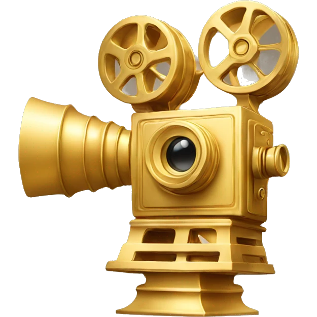 Golden film camera award emoji