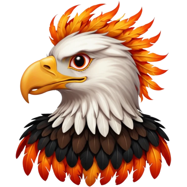 Make a egale with the fire  emoji