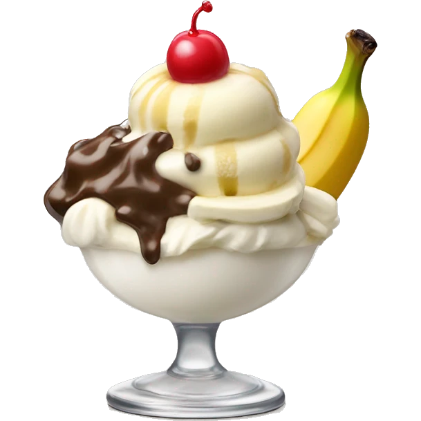 banana split sundae ice cream emoji
