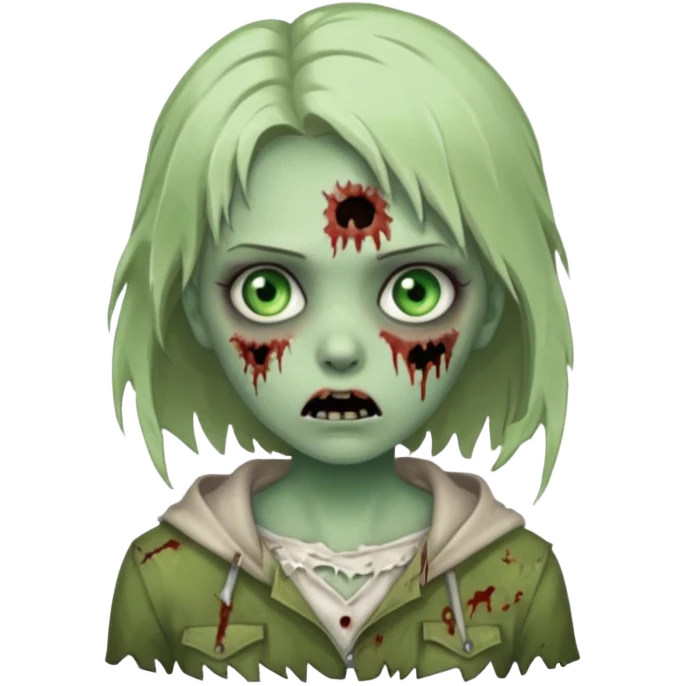 Zombie girl emoji