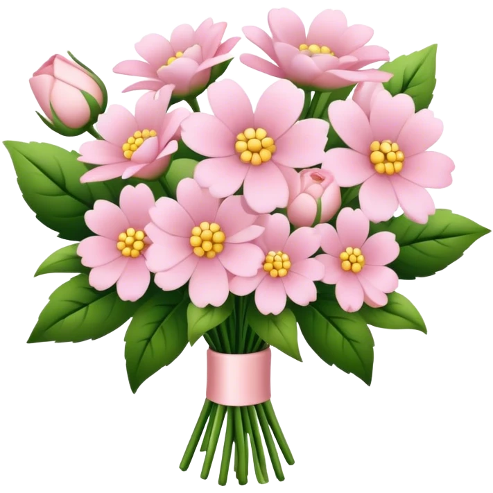 pale pink flower bouquet  emoji