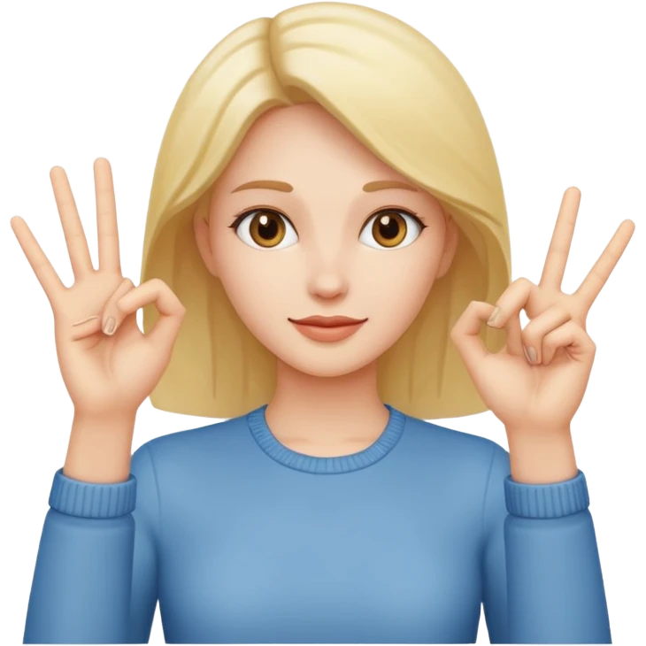 decision gesture women hands OK Signal emoji