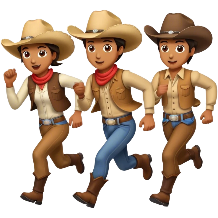 Runners wearing a cowboy hat fun  emoji