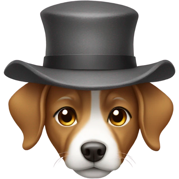 dog wearing hat emoji