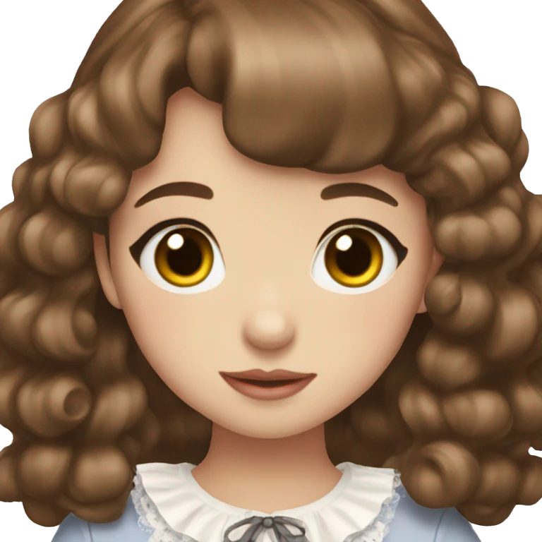 sweet-lolita brown haired girl  emoji