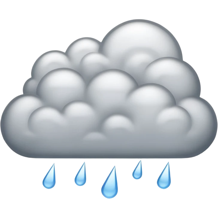 Rain Generator with a big cloud coming out of it like a smoke  emoji