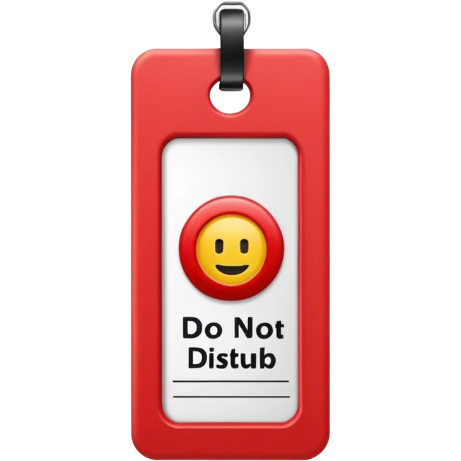 Do not disturb hotel door tag emoji