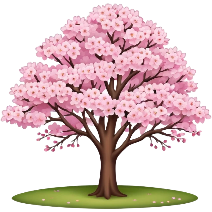cherry blossom tree in countryside emoji
