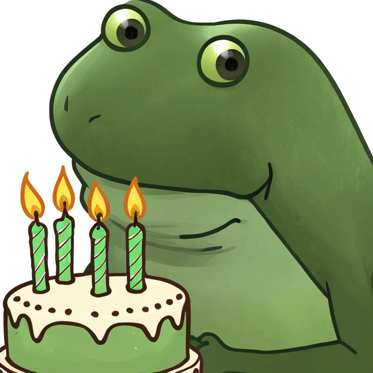 bufo blowing candles on cake emoji