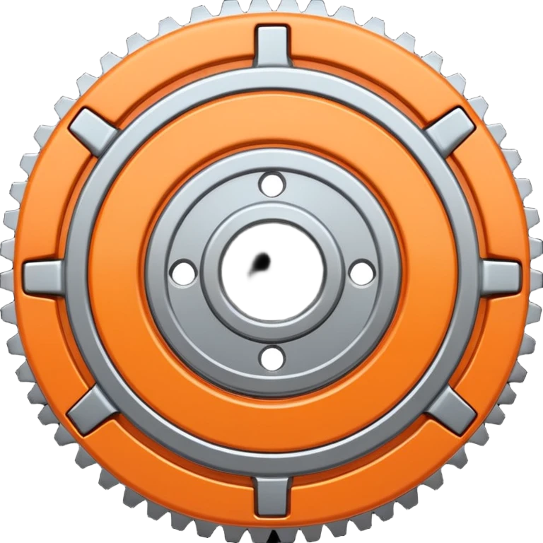 Orange gear stretched out in width emoji