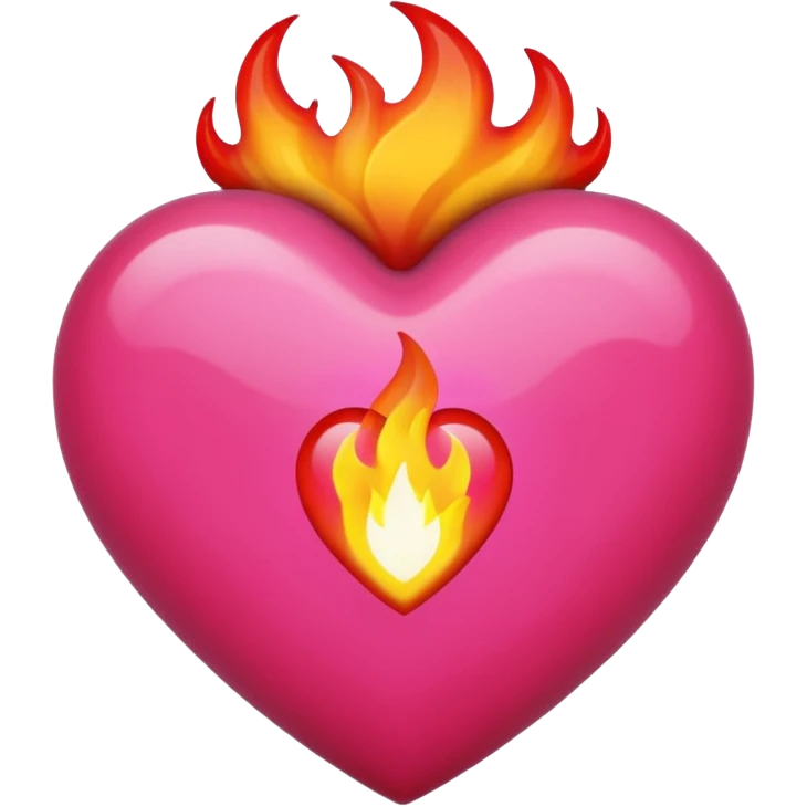 Black, red, hot pink heart make it way more flashy, lightly wreathed in flame tone down the flames a little way less flsmes emoji