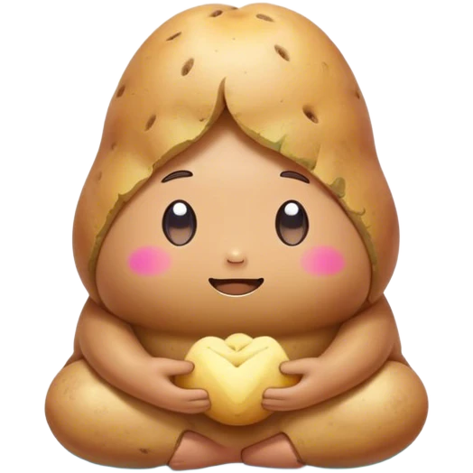 rainbow kawaii meditating potato landscape emoji