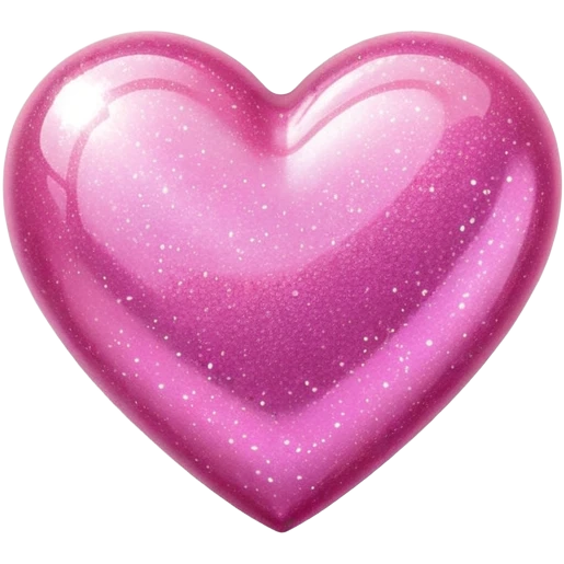 Pink glittery heart emoji