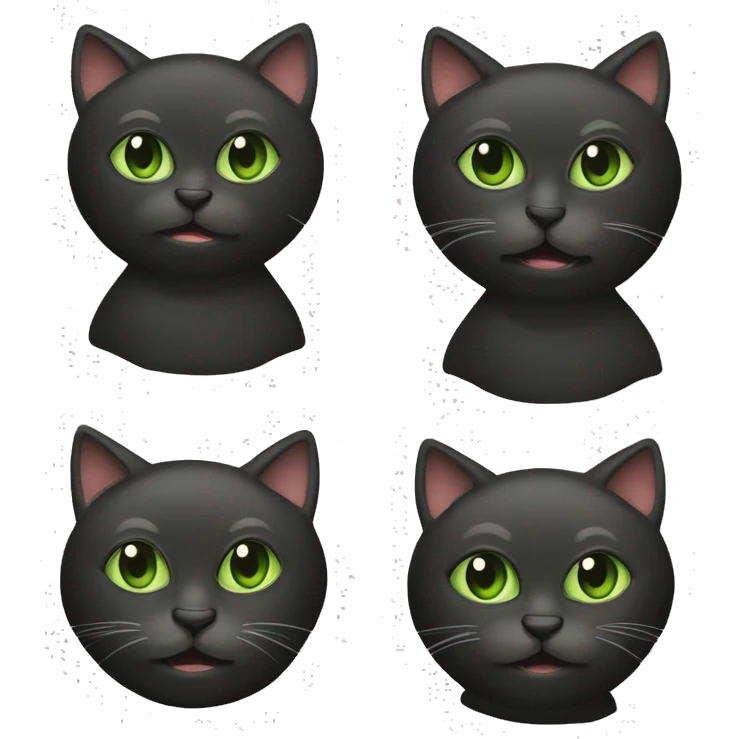Кошка с зелеными глазами черного цвета emoji