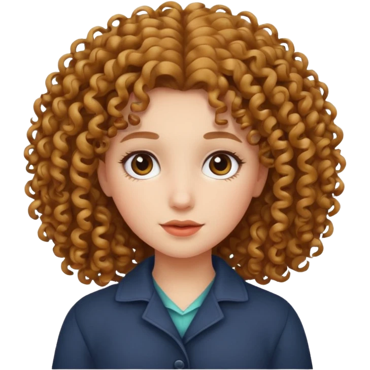 Curly hair girly emoji