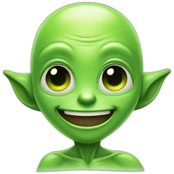 cutie  green alien thumbsup emoji
