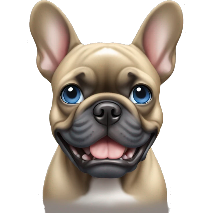 Ashy tan  French bulldog with blue eyes  emoji
