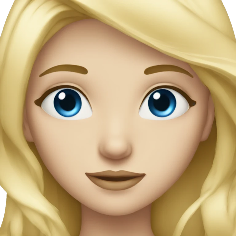 Blondy girl with blue eyes emoji