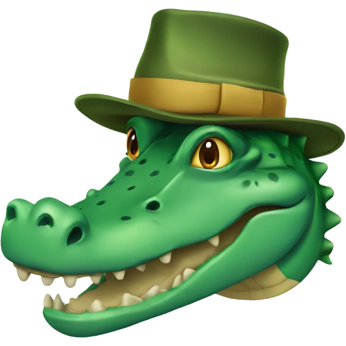 Croc with hat emoji
